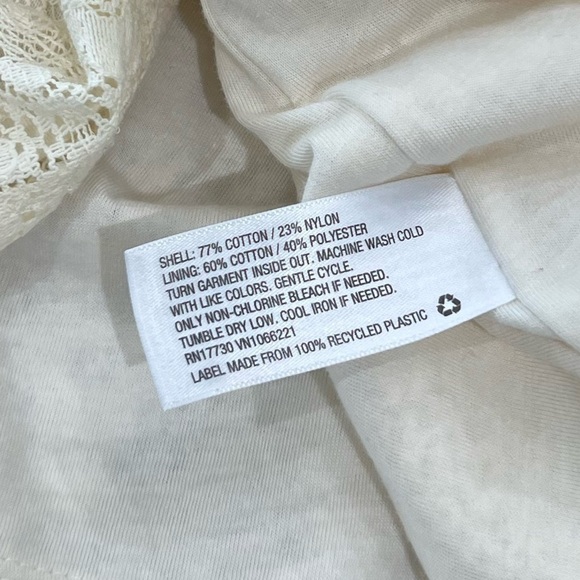 NWT Mossimo Cream Lace Tank Mini Dress Lined Size Medium - Picture 4 of 8